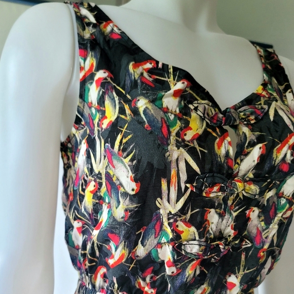 Material Girl Petite Bird Pattern Romper - Picture 3 of 10